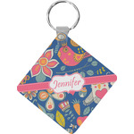 Owl & Hedgehog Diamond Plastic Keychain w/ Name or Text