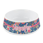 Owl & Hedgehog Plastic Dog Bowl - Small (Personalized)