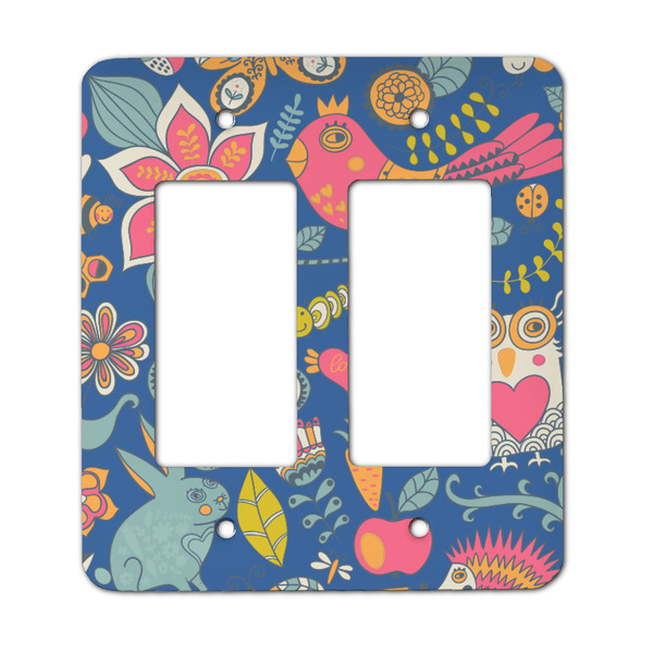 Custom Owl & Hedgehog Rocker Style Light Switch Cover - Two Switch