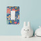 Owl & Hedgehog Rocker Light Switch Covers - Single - IN CONTEXT