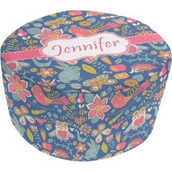 Owl & Hedgehog Round Pouf Ottoman (Personalized)