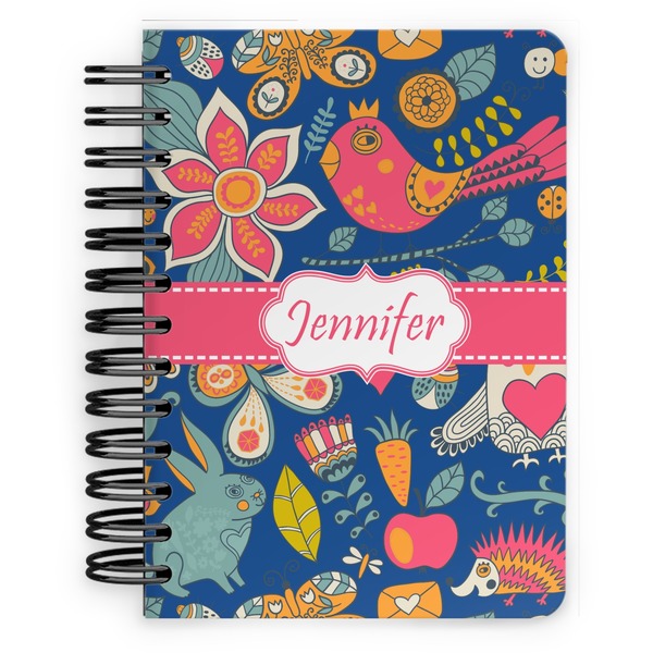 Custom Owl & Hedgehog Spiral Notebook - 5x7 w/ Name or Text