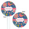 Owl & Hedgehog White Plastic 5.5" Stir Stick - Double Sided - Round - Front & Back