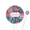 Owl & Hedgehog White Plastic 5.5" Stir Stick - Round - Closeup