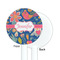 Owl & Hedgehog White Plastic 5.5" Stir Stick - Single Sided - Round - Front & Back