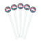 Owl & Hedgehog White Plastic 7" Stir Stick - Round - Fan View