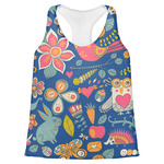 Owl & Hedgehog Womens Racerback Tank Top - Small