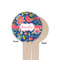 Owl & Hedgehog Wooden 4" Food Pick - Round - Single Sided - Front & Back