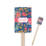 Owl & Hedgehog Rectangle Wooden Stir Sticks (Personalized)