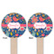 Owl & Hedgehog Wooden 6" Food Pick - Round - Double Sided - Front & Back