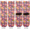 Birds & Hearts Adult Crew Socks - Double Pair - Front and Back - Apvl