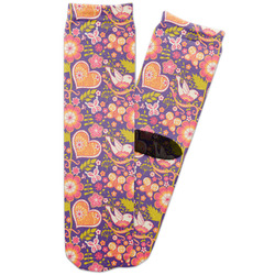 Birds & Hearts Adult Crew Socks