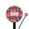 Birds & Hearts Black Plastic 5.5" Stir Stick - Round - Closeup