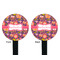 Birds & Hearts Black Plastic 7" Stir Stick - Double Sided - Round - Front & Back