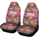 Birds & Hearts Car Seat Covers (Set of Two) (Personalized)