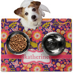 Birds & Hearts Dog Food Mat - Medium w/ Name or Text