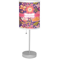 Birds & Hearts 7" Drum Lamp with Shade Polyester (Personalized)