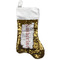 Birds & Hearts Gold Sequin Stocking - Front