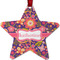 Birds & Hearts Metal Star Ornament - Front