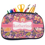 Birds & Hearts Neoprene Pencil Case - Medium w/ Name or Text