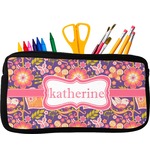 Birds & Hearts Neoprene Pencil Case - Small w/ Name or Text