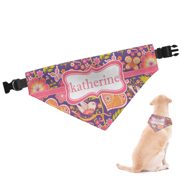 Custom Birds & Hearts Dog Bandana (Personalized)