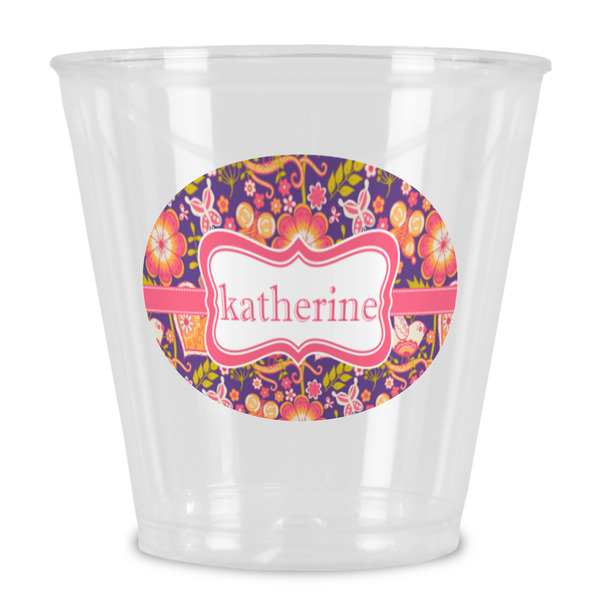 Custom Birds & Hearts Plastic Shot Glass (Personalized)