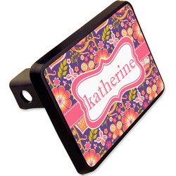 Birds & Hearts Rectangular Trailer Hitch Cover - 2" (Personalized)