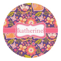 Birds & Hearts Round Decal - XLarge (Personalized)