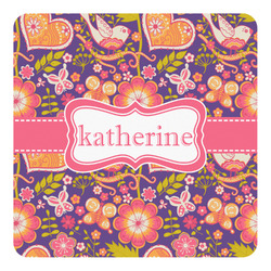 Birds & Hearts Square Decal - XLarge (Personalized)