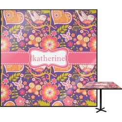 Birds & Hearts Square Table Top - 24" (Personalized)