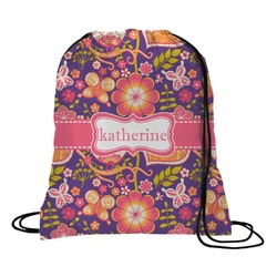Birds & Hearts Drawstring Backpack (Personalized)