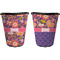 Birds & Hearts Trash Can Black - Front and Back - Apvl