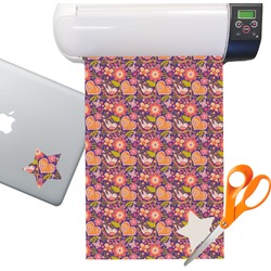 Birds & Hearts Sticker Vinyl Sheet (Permanent)