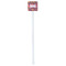 Birds & Hearts White Plastic Stir Stick - Double Sided - Square - Single Stick