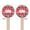 Birds & Hearts Wooden 7.5" Stir Stick - Round - Double Sided - Front & Back