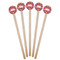 Birds & Hearts Wooden 7.5" Stir Stick - Round - Fan View