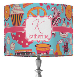 Dessert & Coffee 16" Drum Lamp Shade - Fabric (Personalized)