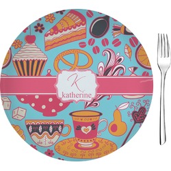 Dessert & Coffee Glass Appetizer / Dessert Plate 8" (Personalized)