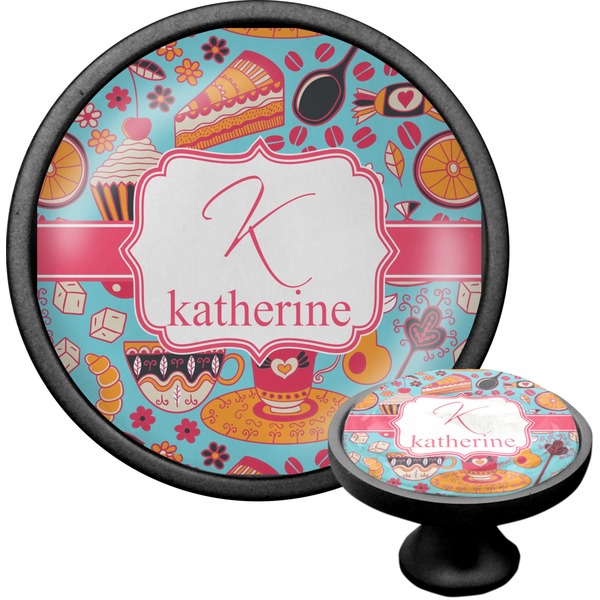 Custom Dessert & Coffee Cabinet Knob (Black) (Personalized)