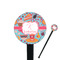 Dessert & Coffee Black Plastic 7" Stir Stick - Round - Closeup