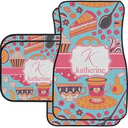 Dessert & Coffee Car Floor Mats Set - 2 Front & 2 Back (Personalized)