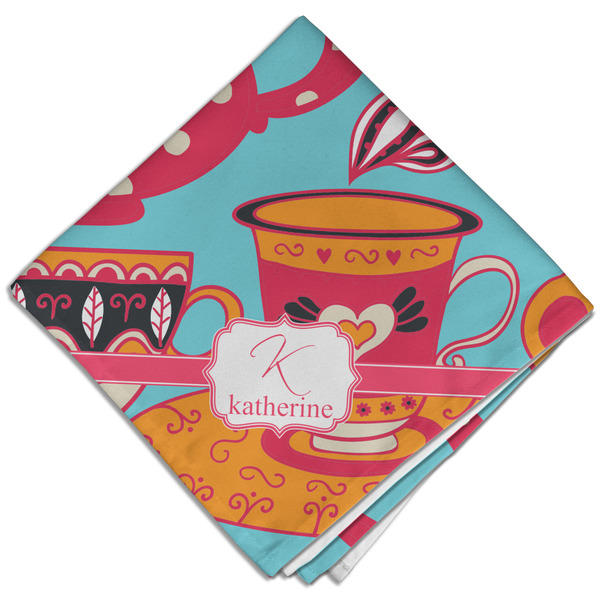 Custom Dessert & Coffee Cloth Dinner Napkin - Single w/ Name and Initial