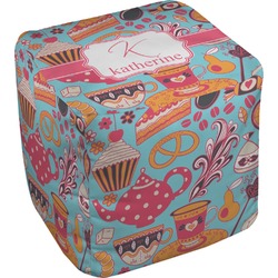 Dessert & Coffee Cube Pouf Ottoman - 13" (Personalized)