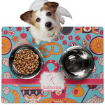 Dessert & Coffee Dog Food Mat - Medium w/ Name and Initial