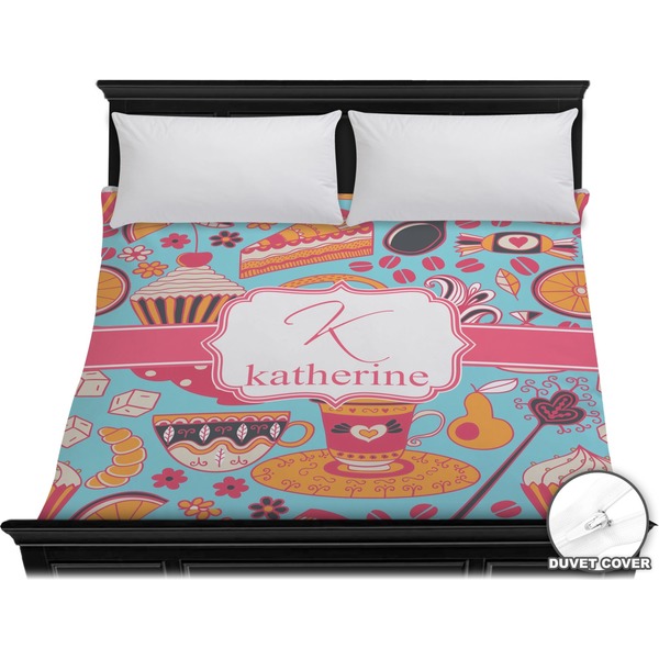 Custom Dessert & Coffee Duvet Cover - King (Personalized)