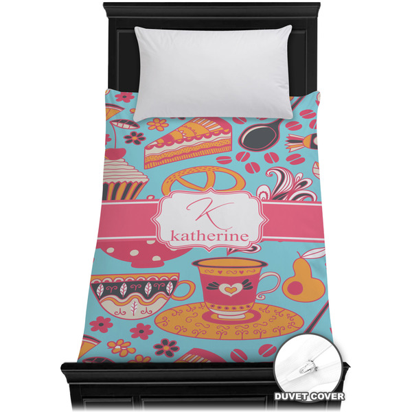 Custom Dessert & Coffee Duvet Cover - Twin XL (Personalized)