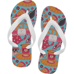 Dessert & Coffee Flip Flops - Medium (Personalized)