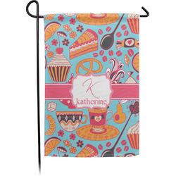 Dessert & Coffee Small Garden Flag - Single Sided w/ Name and Initial