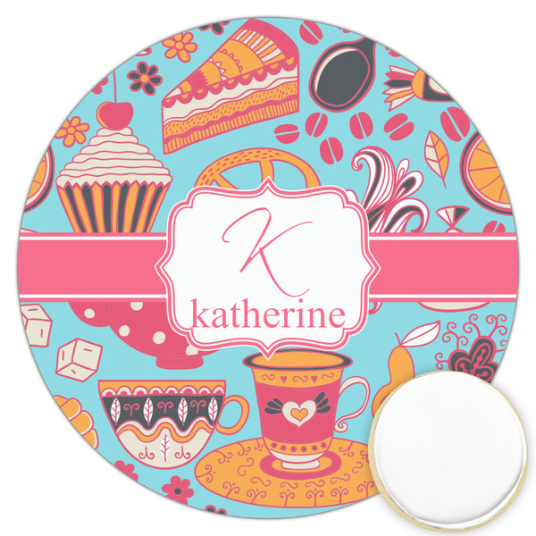 Custom Dessert & Coffee Printed Cookie Topper - 3.25" (Personalized)